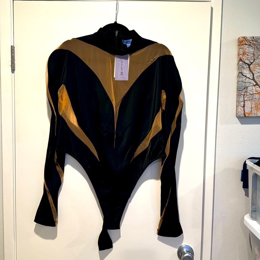 MOVING SALE H&M Mugler special edition bodysuit